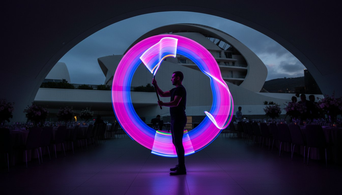 Espectáculo de Light Painting para Eventos en Tenerife: Innovación Visual y Branding
