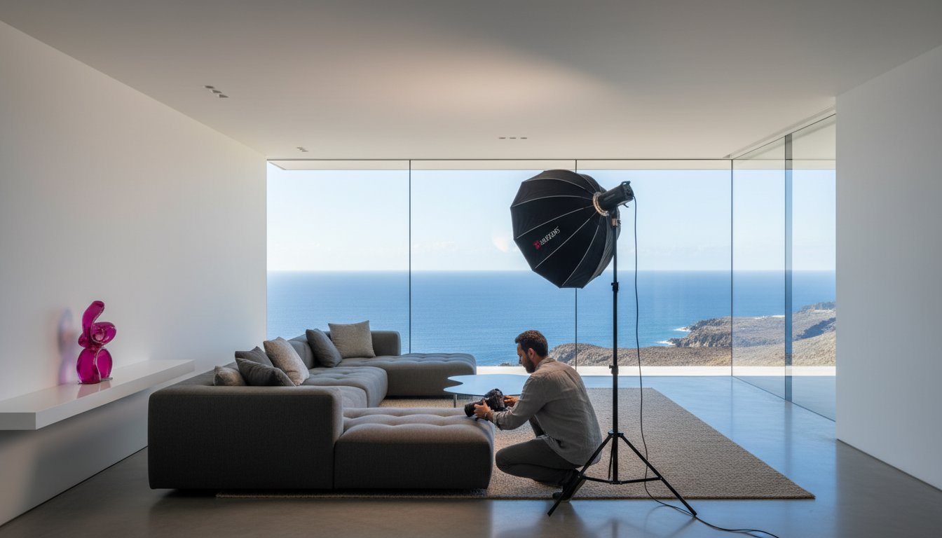 Iluminación en fotografía de arquitectura de interiores: Guía profesional 2026