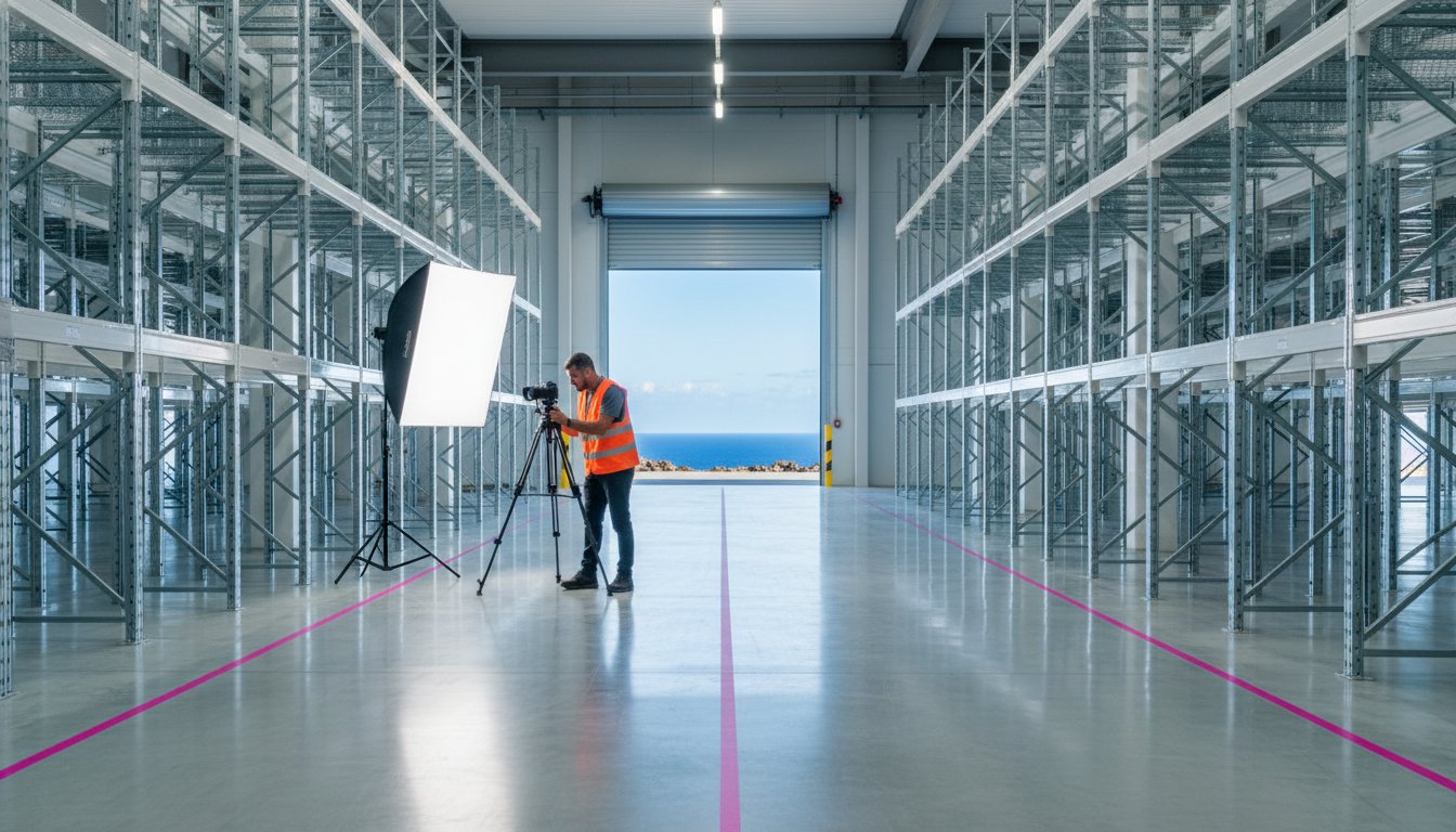 Fotógrafo especializado en naves industriales: Elevando la imagen de tu centro logístico